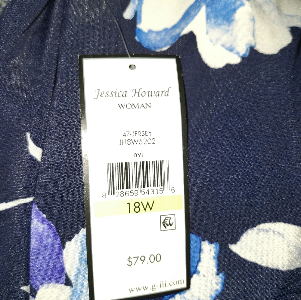 Jessica Howard Navy Floral Dress - Picture 4 of 4